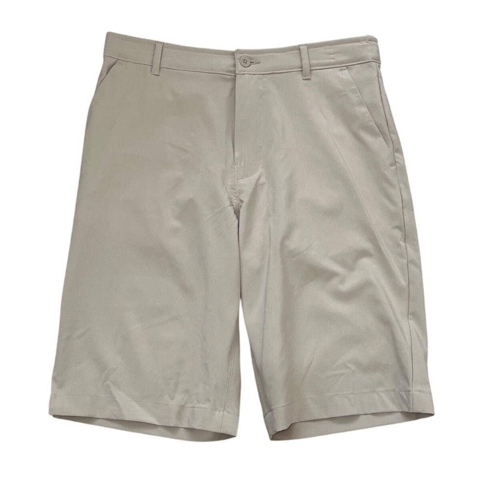 IZOD Boys Flat Front Golf Shorts White Pepper Size 18 Regular NWT